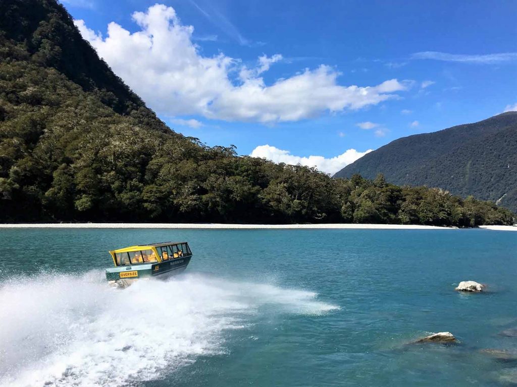 West Coast Wilderness Cycle Tours / Haast River Jet Boat Safari – West Coast Wilderness / Great Southern Circuit